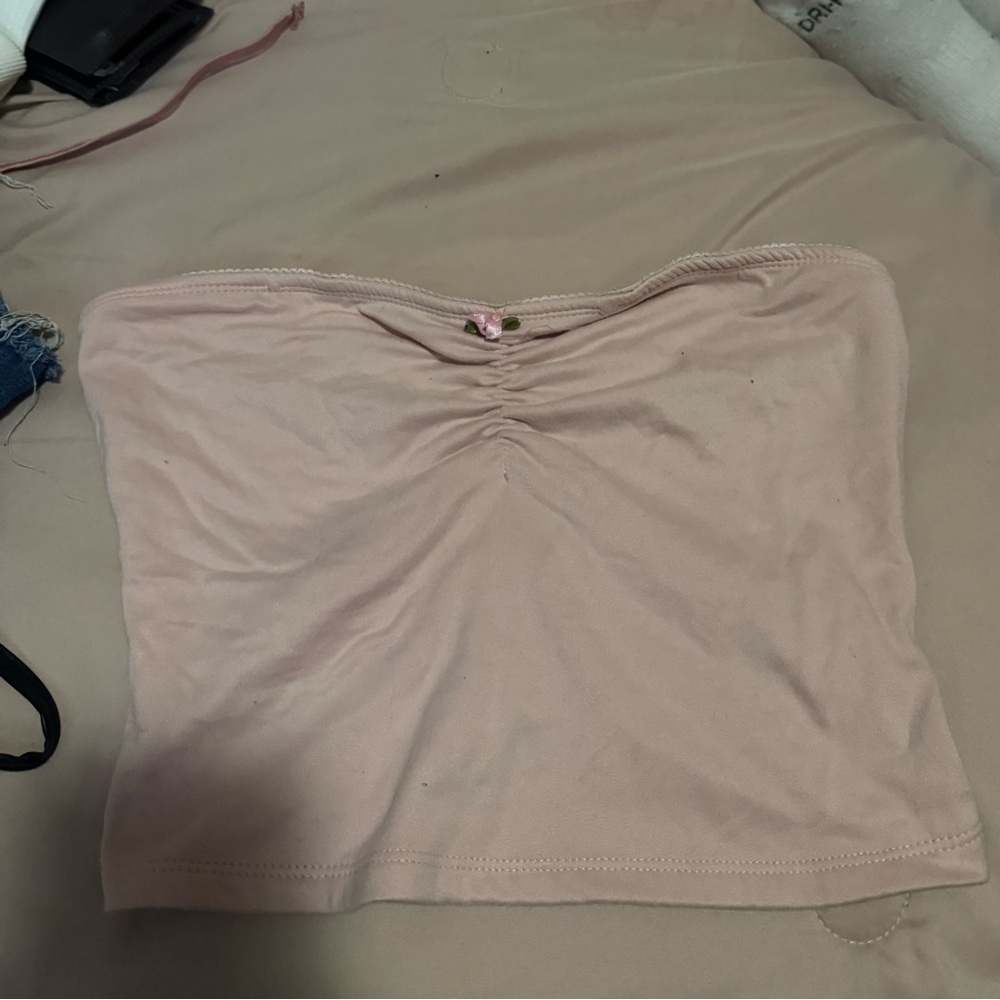 Pink Strapless Top